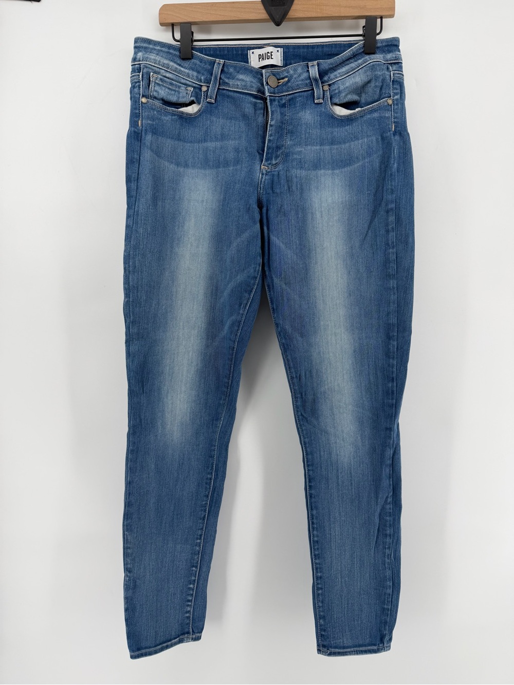Paige Jeans Womens Size 31 Blue Medium Wash Skinny Stretch Denim